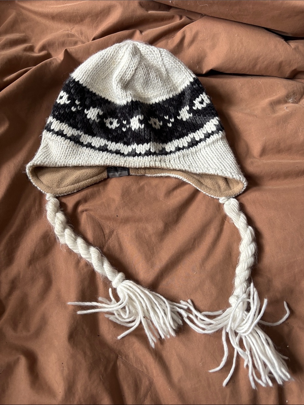 Columbia - Adult Earflap Knit Hat with Nordic Pattern